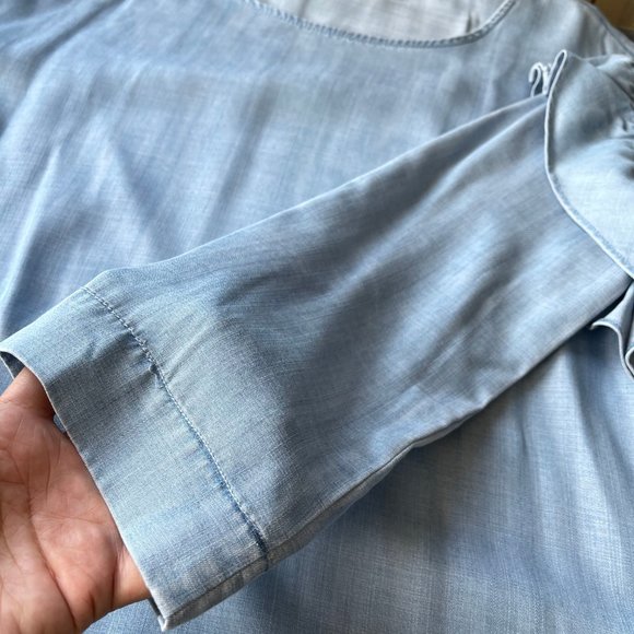 Vince Camuto Ruffle Scoop Neck Blouse - Picture 11 of 11